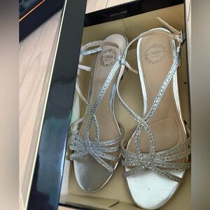 I. Miller silver sparkle sandal heels